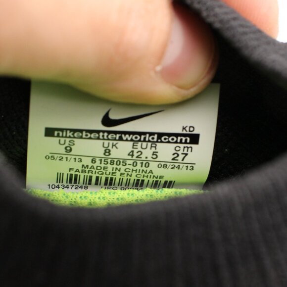 Nike Free Flyknit 5.0 Athletic Running Shoes Men\'s Size 9 Sneakers 615805-010 main image 9